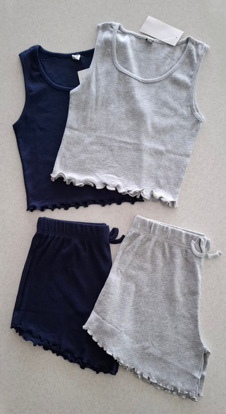 ست تاپ و شورتک کبریتی برندh&m