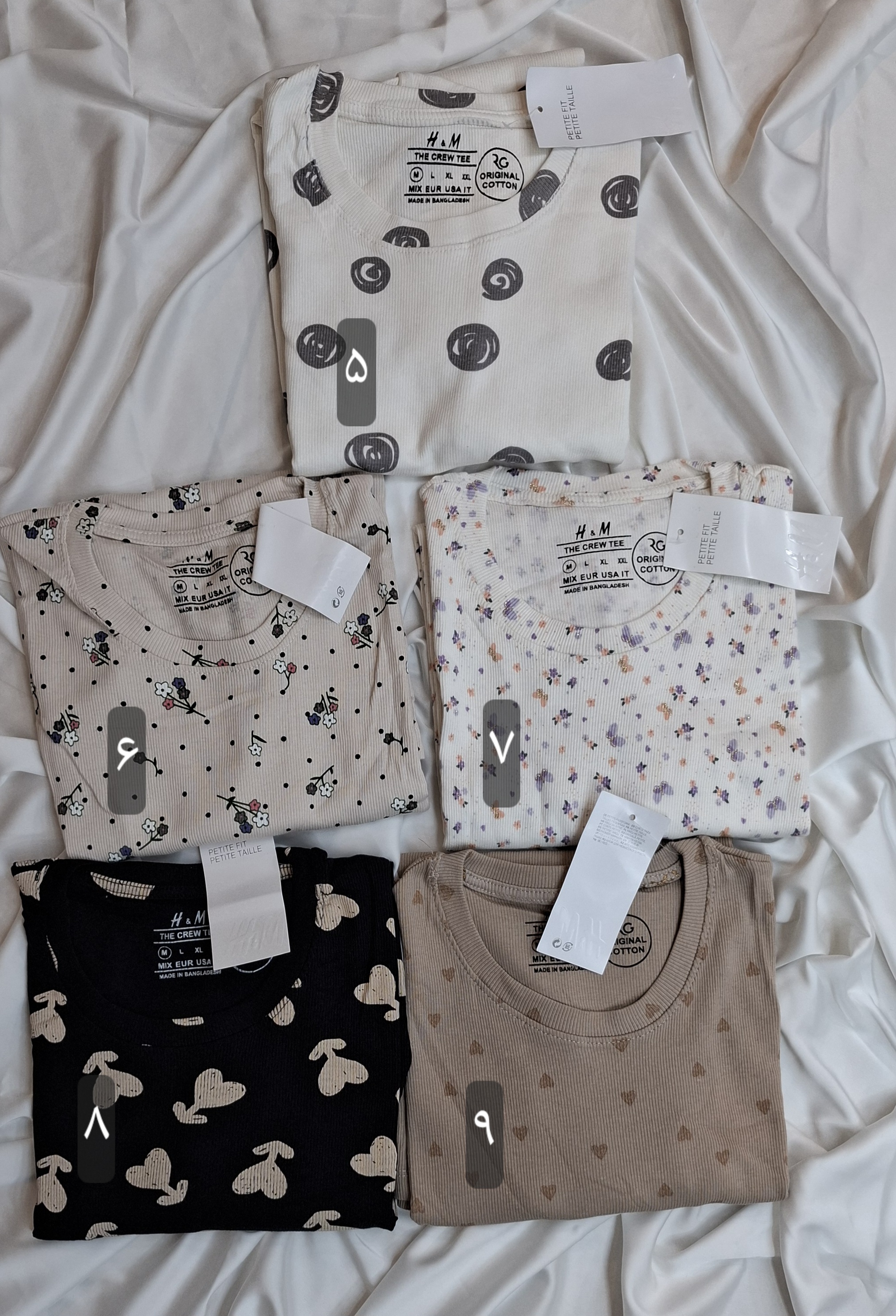 تیشرت کبریتی وارداتی اورجینال برند H&M  سایز مدیوم