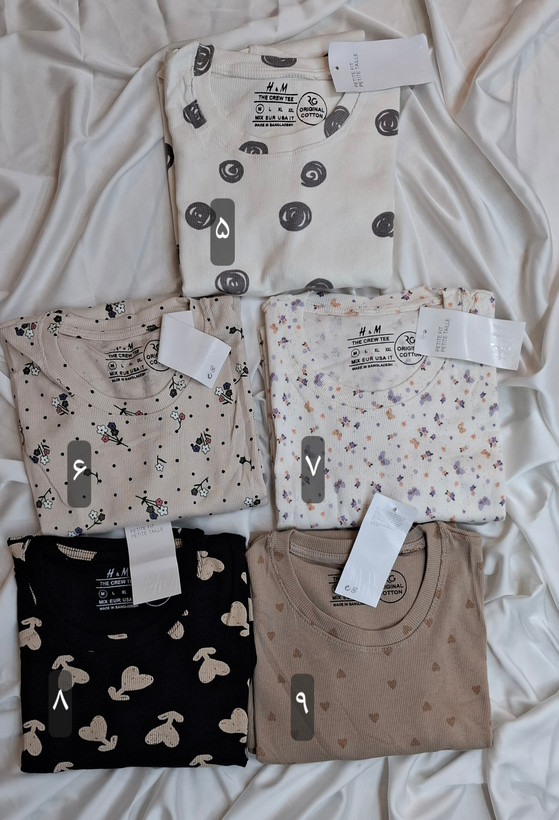 تیشرت کبریتی وارداتی اورجینال برند H&M سایز مدیوم