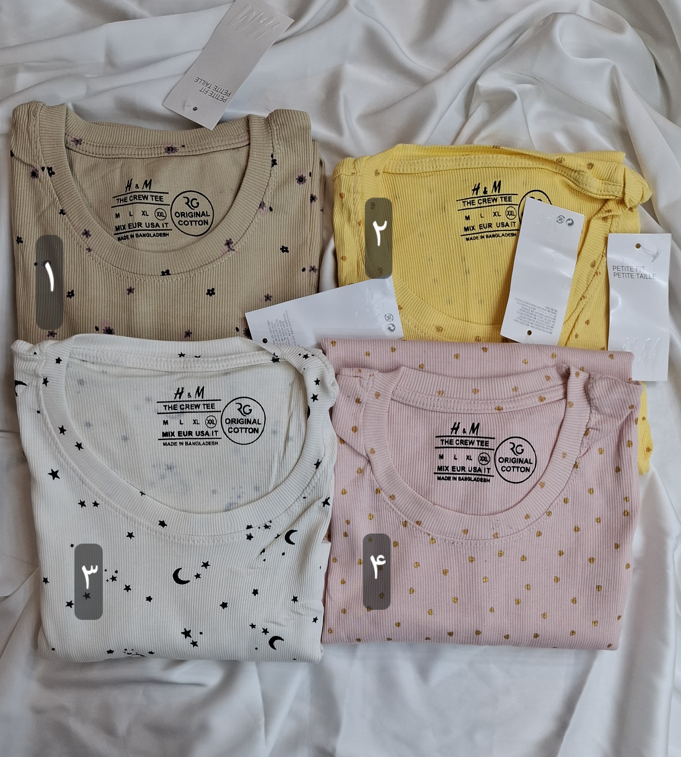 تیشرت کبریتی زنانه وارداتی اورجینال برند H&M سایز XXL
